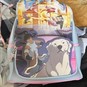 Avatar Korra Illustrated Mini Backpack - Pastel Blue & Pink